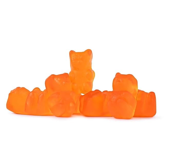 Irresistibly Delicious Orange Gummy Bears - 1.5 lbs of Fruity Bliss-Soft, Chewy, and Bursting with Tangy Delight-Great for Kids and Adults of All Ages(24 oz)