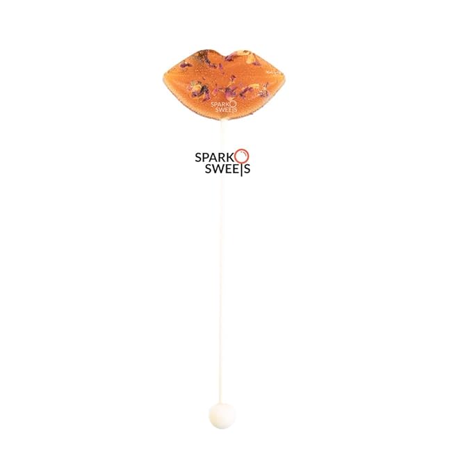 Sparko Sweets Natural Honey Rose Tea Lips Lollipops, 18 Pieces, Handcrafted in USA, No Artificial Ingredients, No Flavoring, No Corn Syrup - Perfect for Everyday Treats, Gifting, Weddings, and Tea Parties