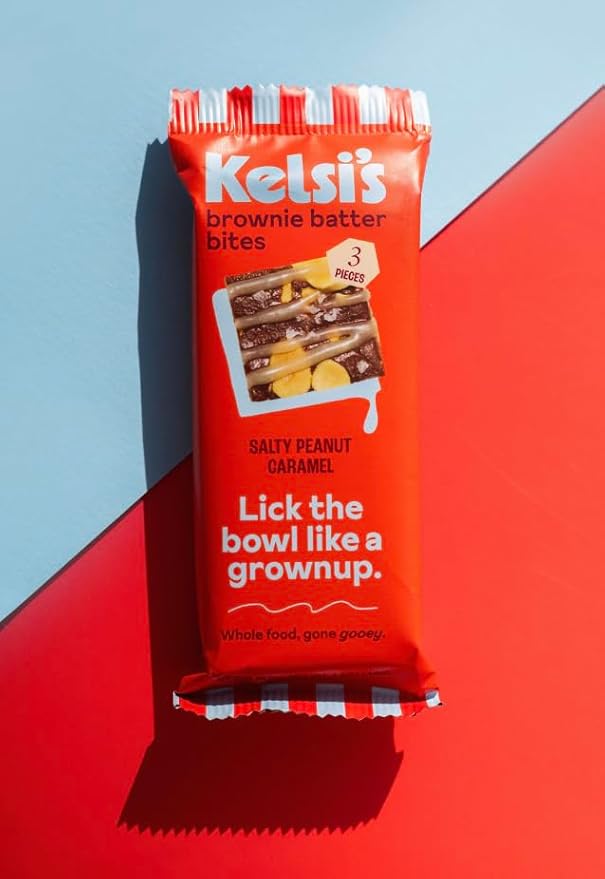 Kelsi's Salty Peanut Caramel Brownie Batter Bites, 8 Pack - Whole Ingredients, Healthy Brownie Bites, Dairy Free, Gluten Free, Soy Free Chocolate, Zero Refined Sugar, Paleo, Minimally Processed, Healthy Snack Alternative for Adults & Kids