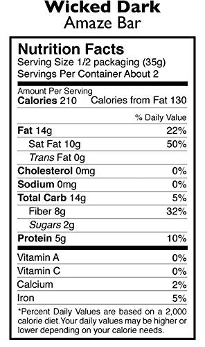 Taza Chocolate Organic Amaze Bar 95% Stone Ground, Wicked Dark with Ginger, 2.5 Ounce (10 count), Vegan