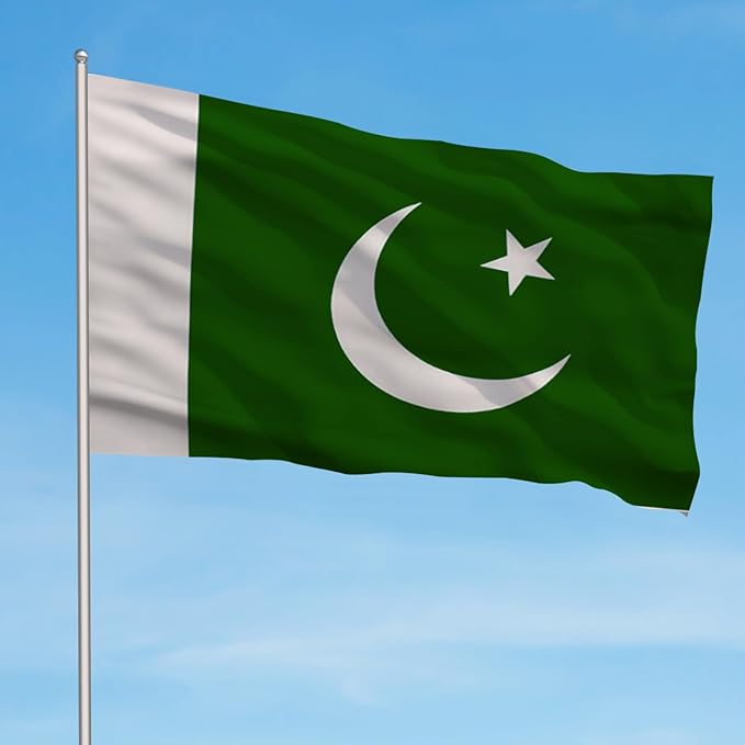 AhfuLife Pakistan Flag 3x5 Ft, Large Pakistan National Flags foe Outside - Double Side with Brass Eyelets for Olympic Party Decorations, Bar Garden Street Decoration Indoor Outdoor