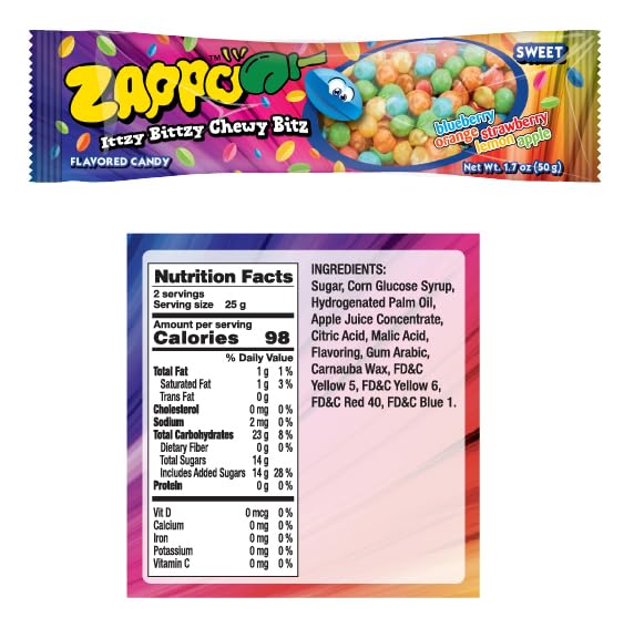 Zappo Sour Itzy Bittzy Chewy Bitz | 6 Pack