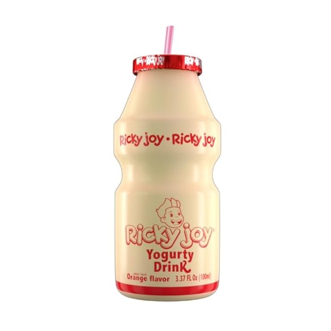 Ricky Joy® Yogurty Drink, 3.37 fl oz each., 24 Bottles, Orange (Pack of 24)