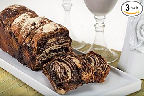 Green's Bakery Chocolate Loaf Babka, 3 Pack 24 oz. Fresh and Delicious, OK Certified Kosher and Pareve Babka Bread, Dairy Free and Nut Free
