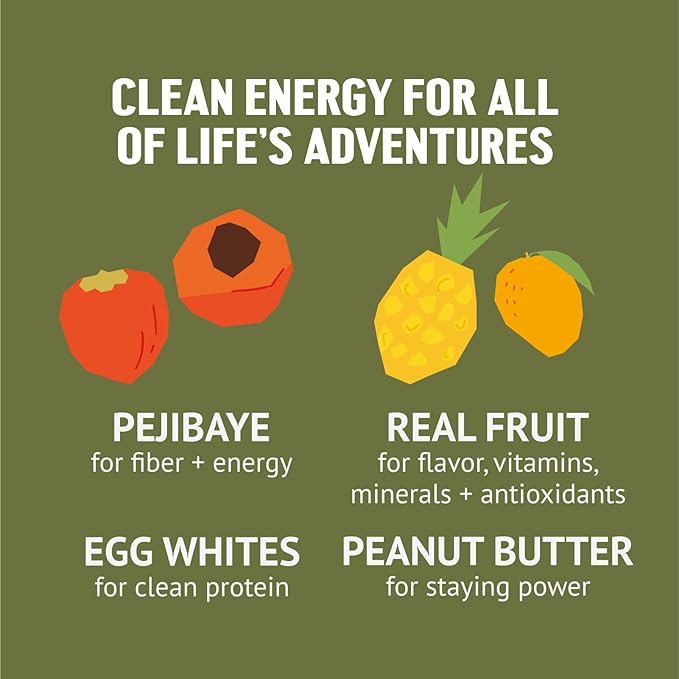 PEJI BAR Superfood Energy Bars | Variety Pack | Gluten Free, 6-8g Protein, Fiber, Whole Ingredients, No Sugar Added | Adventure Ready Snack, 12 Count
