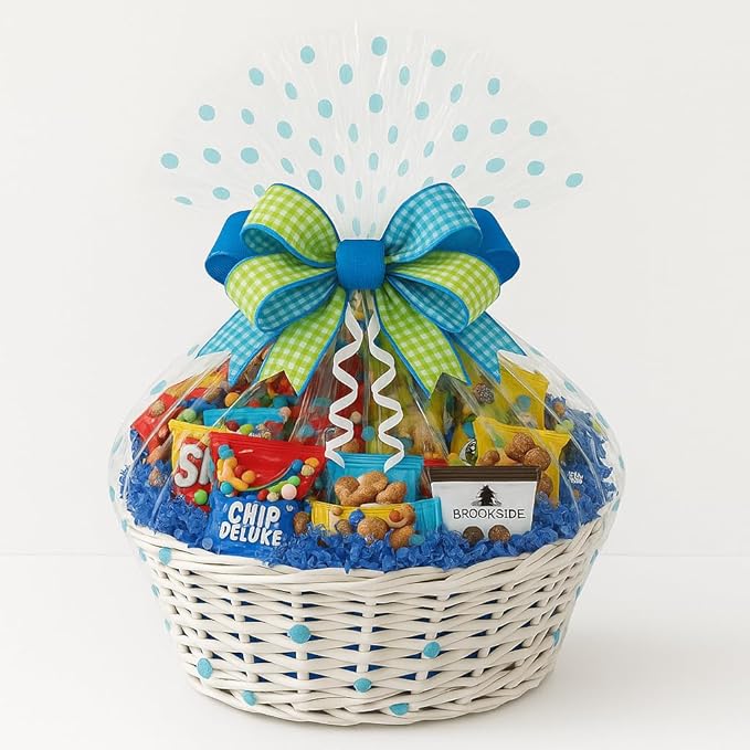 Handcrafted Gift Basket with Chocolates, Cookies, Snacks & Candy. Perfect for Birthdays, Sympathy, Holidays, Clients & Thank You Gifts (Executive: $199.99, Designers Choice)
