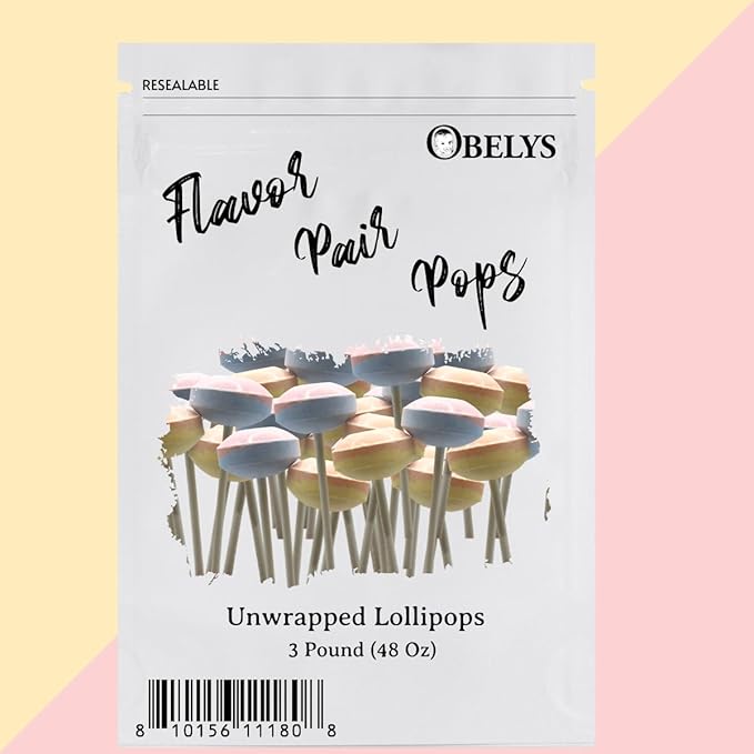 Flavor Duo Lollipops - Unwrapped Fruit Medley Lollies - Gluten Free, Fat Free | 3 Pounds (48oz) | Perfect for Parties & Celebrations