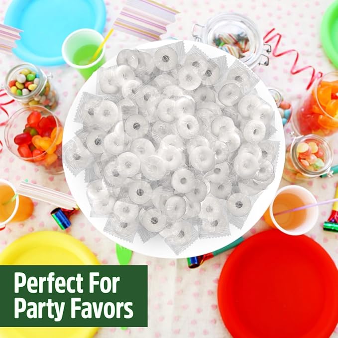 Wint O Green & Pep O Mint Hard Candy, 6.25 oz Mints Bulk, Perfect for Sharing, Gifting, Weddings and Special Events, Classic Wintergreen & Peppermint Individually Wrapped with a Cool, Refreshing Taste