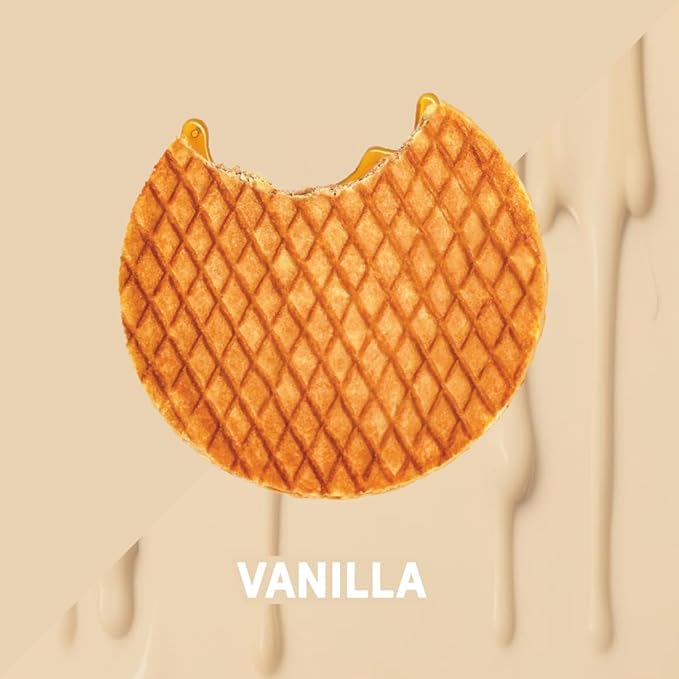 Double Dutch Stroopwafel Cookies – 2 Pack – 16 Waffles – Caramel, Blueberry, Vanilla, Chocolate Salted Caramel (16 Count, Vanilla)