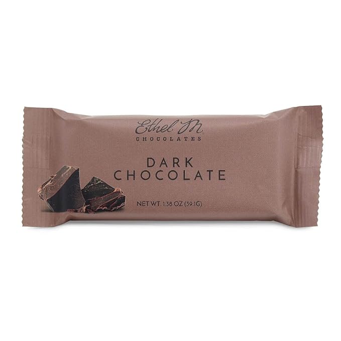 Ethel M Chocolates Premium Dark Chocolate Bars, Individually Wrapped Chocolate Candy Bars, for Gifting, Holidays & Everyday Indulgence (8 Pieces)