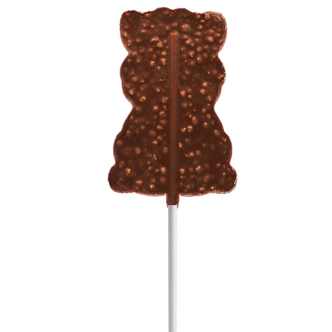 Valentine's White Terrier Puppy Big Chocolate Lollipop Holiday Treats, Milk Chocolate Pop Party Bag Fillers, Individually Wrapped, Kosher Certified, 3oz Chocolate Sucker