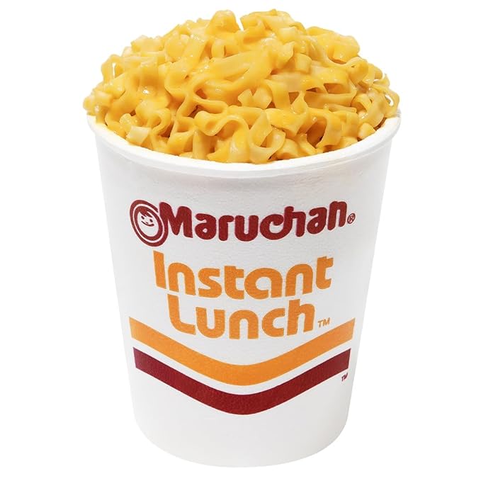 Maruchan Instant Lunch Ramen Noodles, Cheddar Cheese Flavor – Japanese-Style Instant Noodle Soup, Quick & Easy Meal – 2.25 Oz Cup, Pack of 12