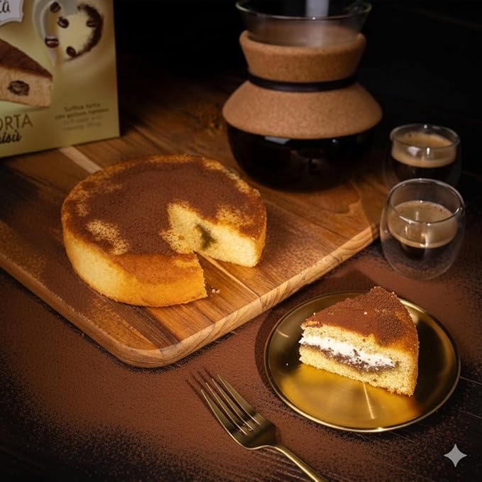 Chocolitaly Italian Cake – Tiramisu Flavor | Pack of 3 | Soft Coffee-Flavored Sponge with Creamy Filling | Made in Italy | Ready to Serve Shelf-Stable Dessert