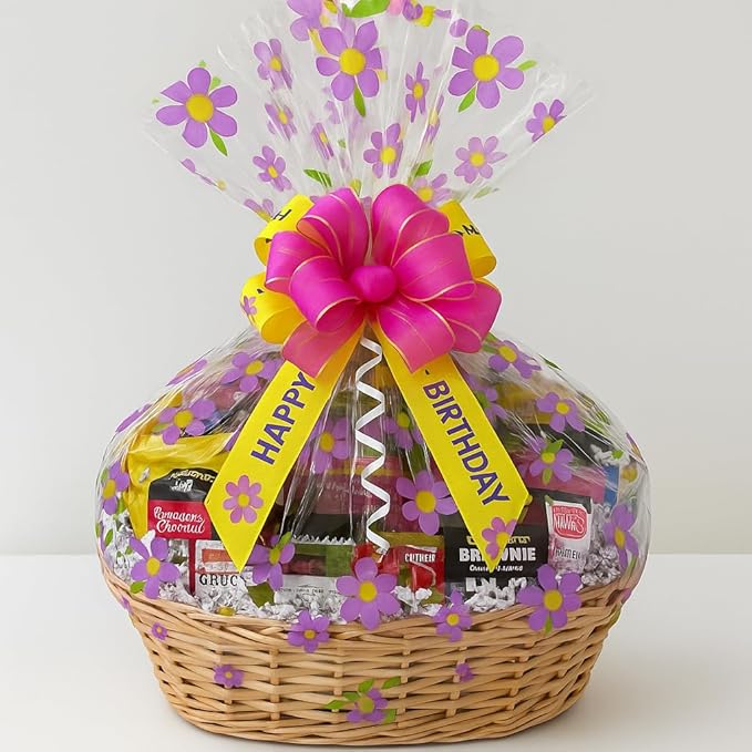 Handcrafted Gift Basket with Chocolates, Cookies, Snacks & Candy. Perfect for Birthdays, Sympathy, Holidays, Clients & Thank You Gifts (Platinum: $149.99, Birthday)