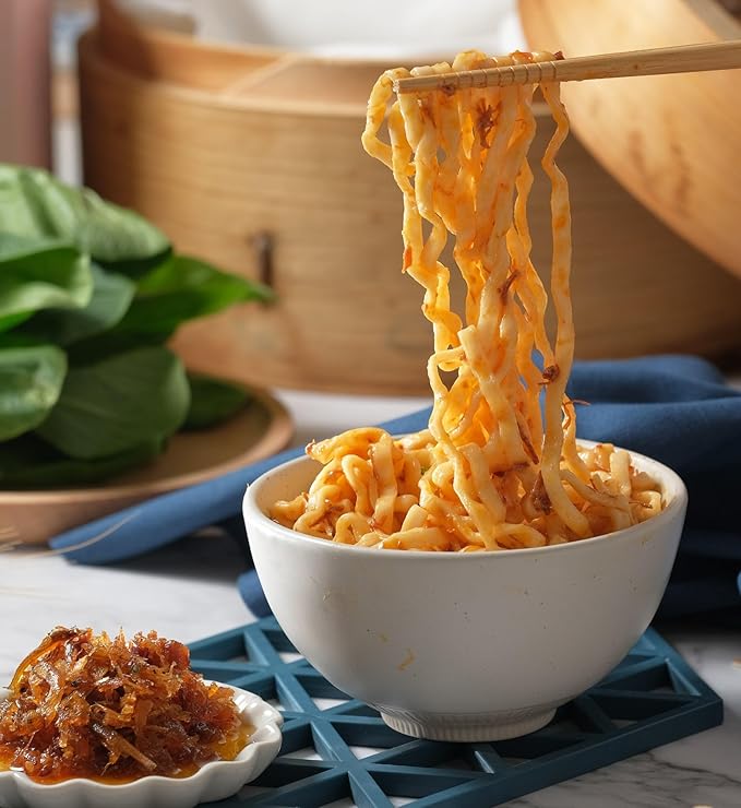 San Nan Taiwan Dry Noodles β XO Scallop Sauce Flavor Slightly Spicy Noodles, Sun-Dried Instant Noodle, Shredded Scallops - Taiwanese Food, Non-Fried Healthy, No Preservatives, 4.23 Oz, 4 Count