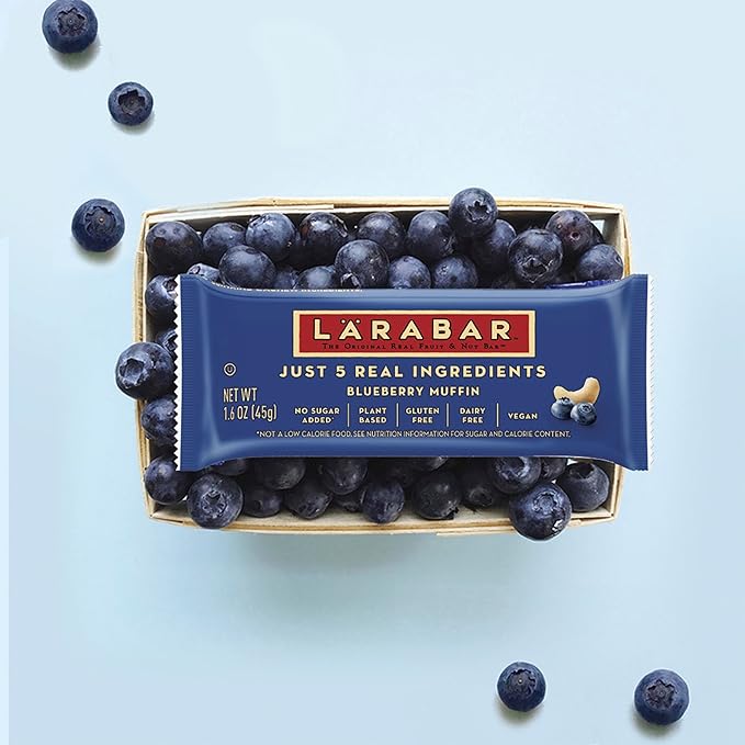 Larabar Blueberry Muffin Fruit and Nut Bars, Gluten Free and Vegan, 19.2 oz, 12 Ct