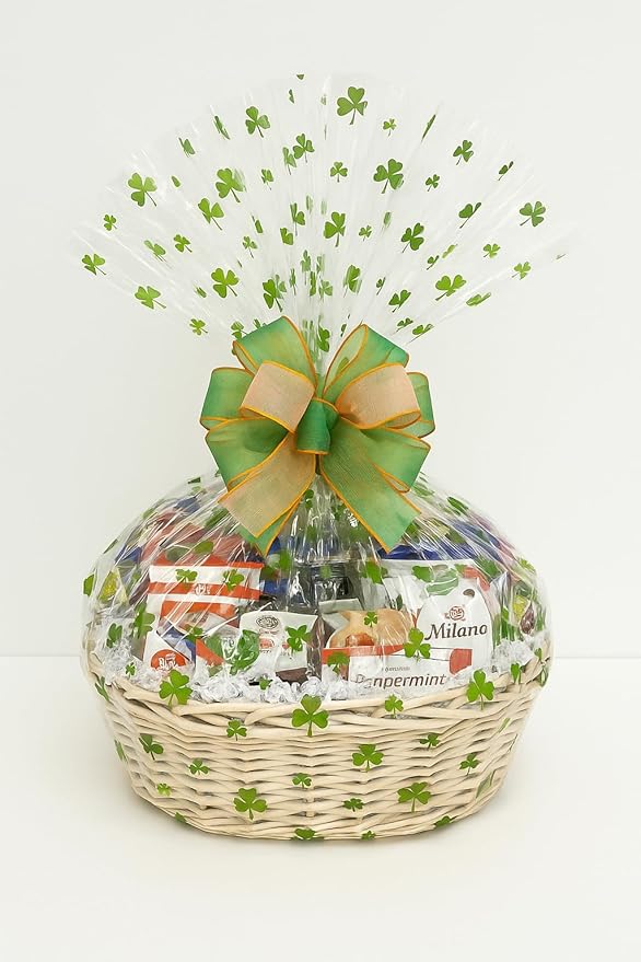 Handcrafted Gift Basket with Chocolates, Cookies, Snacks & Candy. Perfect for Birthdays, Sympathy, Holidays, Clients & Thank You Gifts (Executive: $199.99, St. Patricks Day)