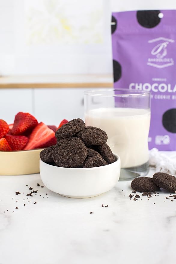 Bakeology Vegan Cookies- Chocolate Gluten Free Crunchy Mini Cookie Bites, Dairy Free, Non-GMO, 0g Trans Fat, Plant Based Dessert Sweets, Made with Coconut Oil & Pure Ingredients