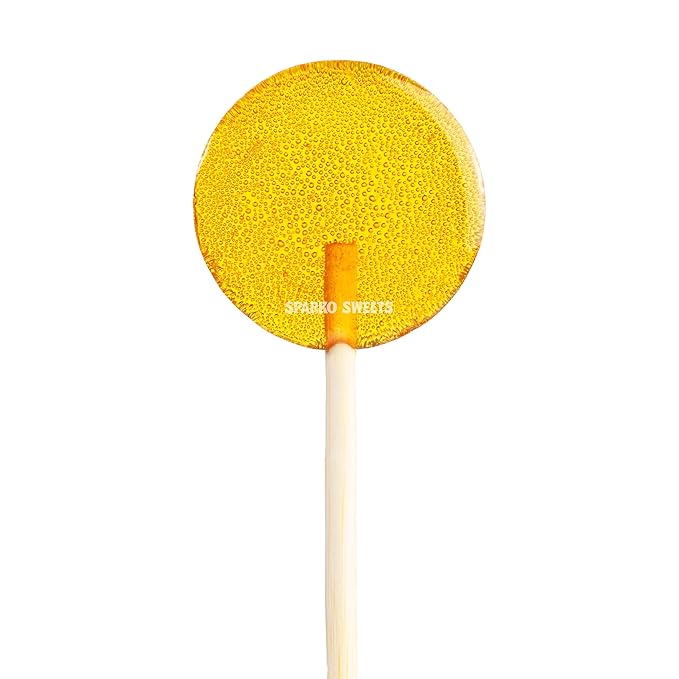 Sparko Sweets All-Natural Honey Lollipops, No Artificial Ingredients, No Corn Syrup, Made in USA, 16 Count Gift Pack, 1.4” Diameter – Ideal for Tea, Throat Soothing & More