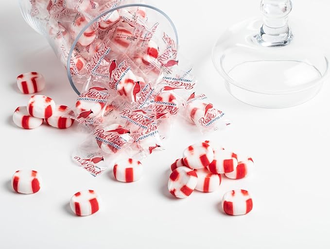 Red Bird Soft Peppermint Candy Mints, Bulk Candy Individually Wrapped, Branded Wrapper, 20 lb