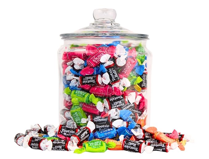Mini Assorted Flavored Fruit Chews - Fruity and Chocolate Flavored Bulk Bites, Individually Wrapped Candy - by Queen City Candy Cave (3 Pound)