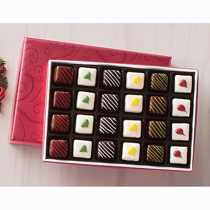 The Swiss Colony Holiday Treasure and Petits Fours Food Gift Bundle - Assorted Cheeses, Candy, Chocolate, Petits Fours, and Summer Sausage Meats