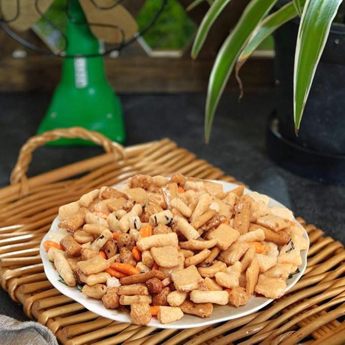 Rice Cracker Mix -4lbs Pack of Japanese Snacks Chips, Ideal for Parties, Family Gatherings or as a Quick Snack Option, Perfect for Those Who Enjoy a Wholesome Treat Anytime, Anywhere
