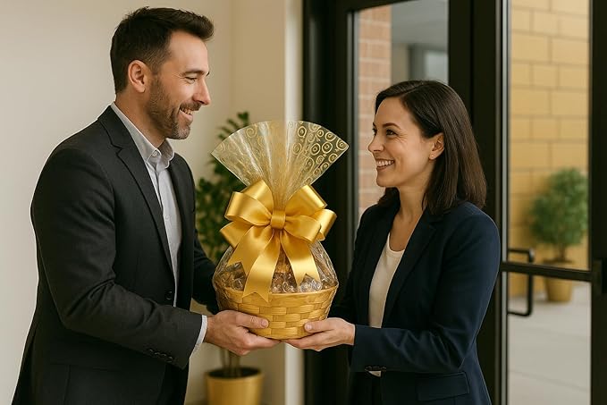 Handcrafted Gift Basket with Chocolates, Cookies, Snacks & Candy. Perfect for Birthdays, Sympathy, Holidays, Clients & Thank You Gifts (Small: $49.99, Business)