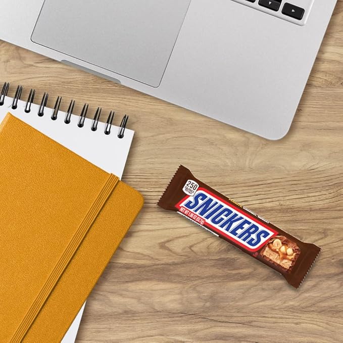 SNICKERS Full Size Bulk Milk Chocolate Candy Bars, 1.86 oz Bar, 48 ct Box