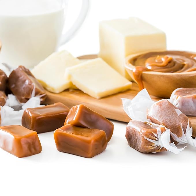 Taras Gourmet Sugar Free Caramels | All Natural Candy | Creamy & Individually Wrapped with Real Butter (20 oz)