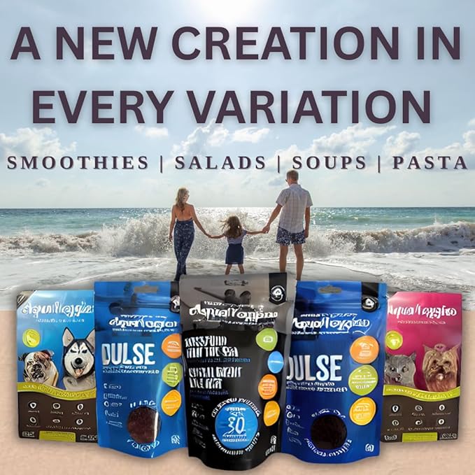 Aqua Veggies Organic Atlantic Dulse Flakes Granules 227Grams or 1/2 Lbs, Hand-Harvested, Sun-Dried Bay of Fundy