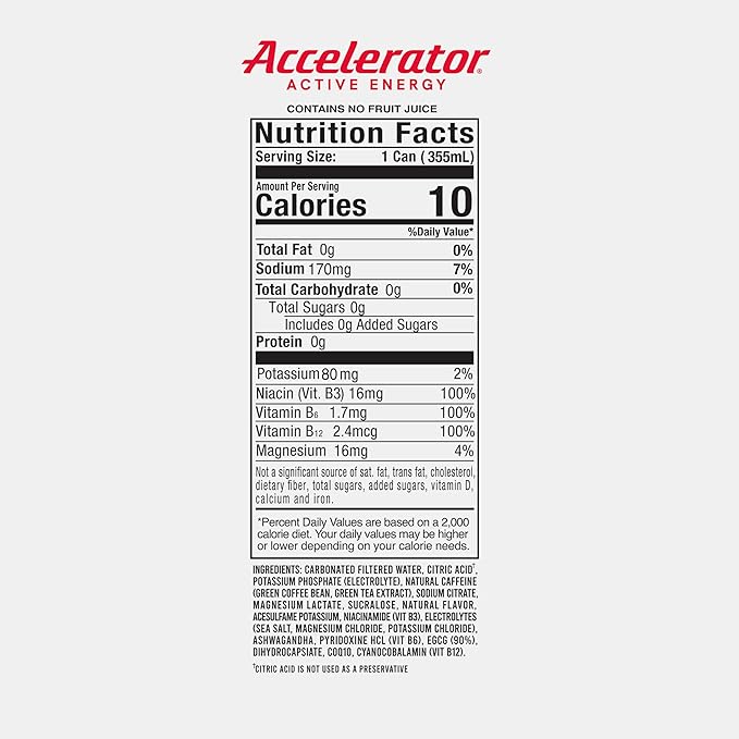 Accelerator Energy Drink, Orange Mango 12oz can (12 pack), Zero Sugar, Sustained Energy from 100% Natural Caffeine (200mg from Green Coffee Bean & Green Tea extract)