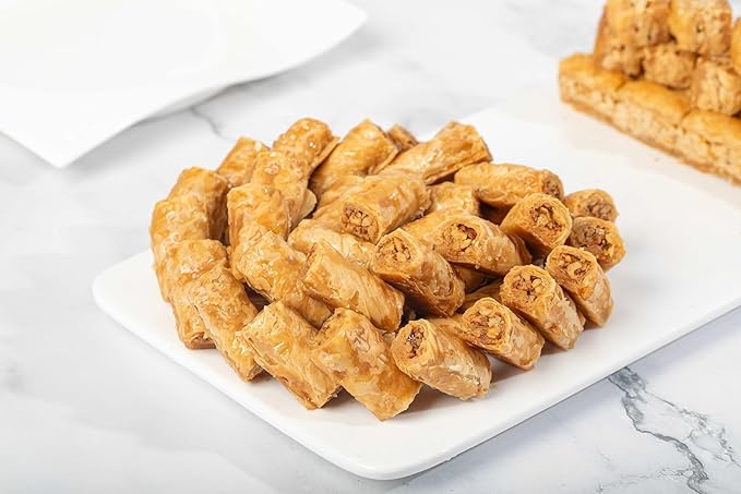 Snacklava Walnut Baklava - 20 Pack (80 Pieces) - No Artificial Ingredients, Colors or Preservatives - Premium Handmade Pastries