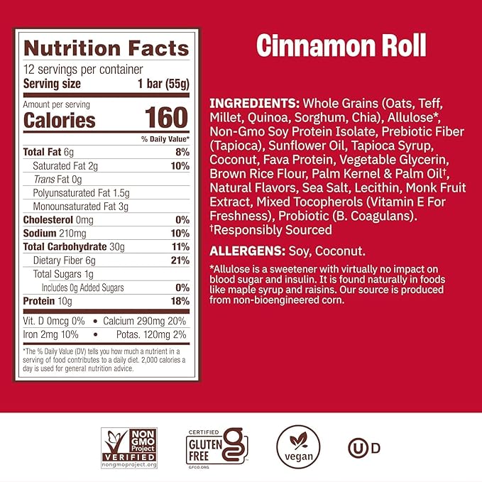 Munk Pack Variety Pack Probiotic Protein Bars | 10g Plant Protein, 1g Sugar, 6g Fiber |Diabetic-Friendly Ideal Breakfast Bars - On-the-Go Snacks, Gluten-Free, Non-GMO | 12 Count