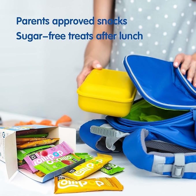 DC24 DAILY CARE Sugar Free Lollipops with Vitamin C, Healthy Suckers with Xylitol, Assorted Fruit Flavored Hard Candy for Kids, Non-GMO, Gluten Free, 24 Count