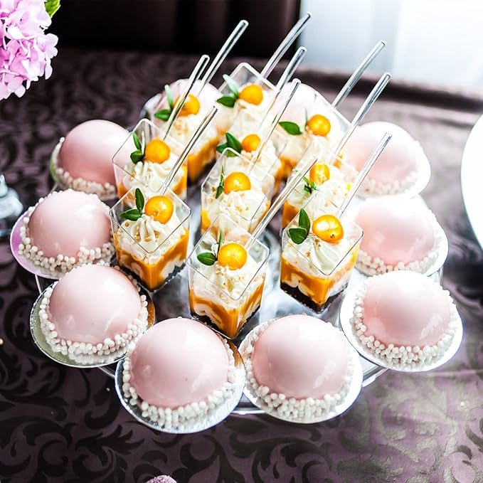 LSYGXYZ 50 Pieces Acrylic Lollipop Sticks, Clear Cake Pops for Candy Dessert Chocolate Handmade DIY, 4 Inch(3mm Diameter)