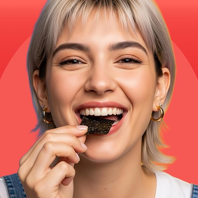 KIMCHIP (10-Pack) Spicy Kimchi Salsa Seaweed Snack – organic, vegan, gluten-free, low-calorie nori chips
