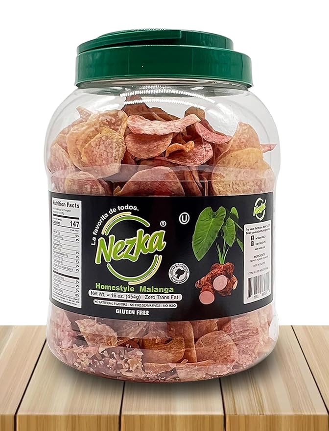 Nezka Purple Taro Chips - Cuban Delicious Crunchy Snacks and Side Dish - 16 Oz