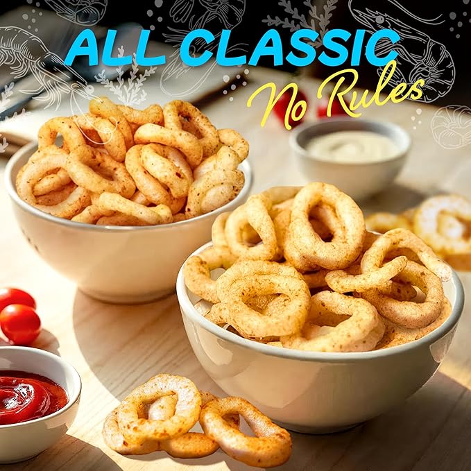 Befanty Tuna Shrimp Rings Snacks, Shrimp Snacks with Tuna Floss, Premium Asian Crispy Chips, No Artificial Flavor, 2.5 Ounce, Zipper Pack - Classic Flavor