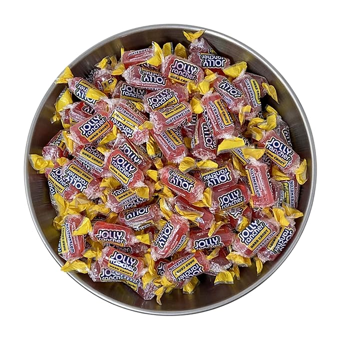 Jolly Ranchers Hard Candy 3lbs- All Watermelon Individually Wrapped Delicious Fresh Candy, 48oz (Packaging Might Vary)