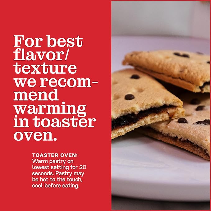 Katz Gluten Free Chocolate Chip Toaster Pastries. Breakfast Foods Snacks. Free of Dairy, Peanuts, Tree Nuts, and Sesame, No Artificial Color. Kosher. 8oz (8pk)