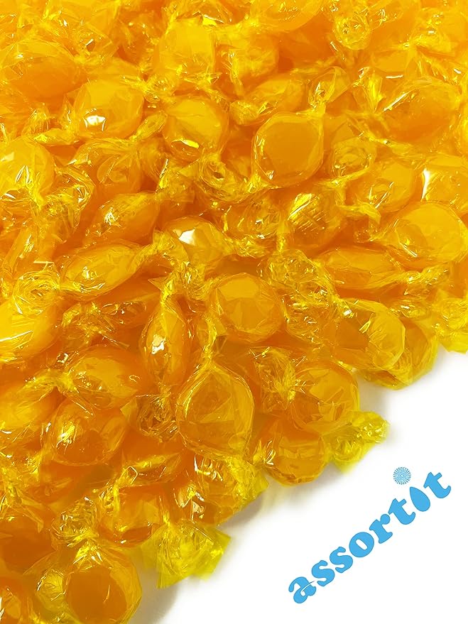 Butterscotch Hard Candy Disks - 6 lbs - Butter Scotch Flavored Old School Classic Hard Candies - Bulk American Vintage Candy Assortment- Individually Wrapped, 96 oz.