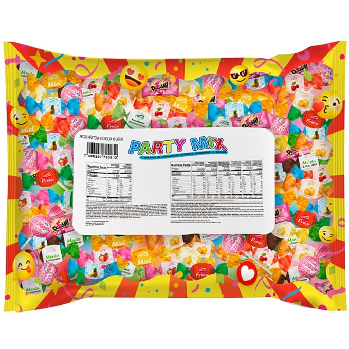 Ultimate Party Mix 10 Lb Bulk Candy Variety Chewy & Hard Candies, Lollipops, Fruit Chews Assorted Fruity Flavors Fun Size Sampler 160 oz