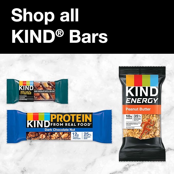 KIND Nut Bars, Peanut Butter Dark Chocolate, Healthy Snacks, Gluten Free, 8g Protein, 24 Count (Pack of 2)