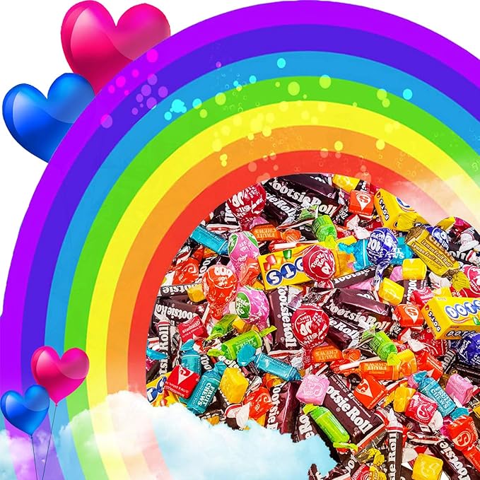 Assortit Fruit & Chocolate Candy Mix – Tootsie Roll Fruit Chews, Chocolate Midgees, Starburst, Dots & Pops Variety, 9.5 Lb Bulk Pack, Individually Wrapped (152 Oz)