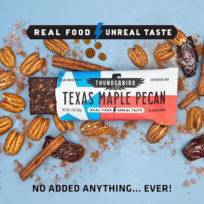 THUNDERBIRD ENERGETICA Texas Maple Pecan Bar 12 Count, 1.7 OZ