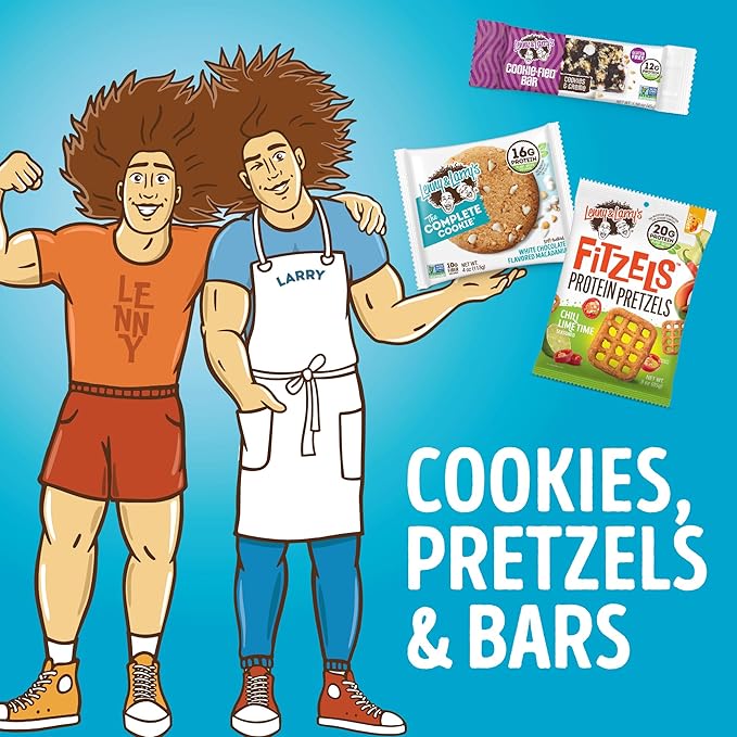 Lenny & Larry's Cookie-fied BIG BAR – Peanut Butter Chocolate Chip Vegan Protein Bars 12x90g – Healthy Snacks, 24g Plant Protein & 10g Prebiotic Fiber – Gluten free Power Bar, Keto Friendly & Vegan