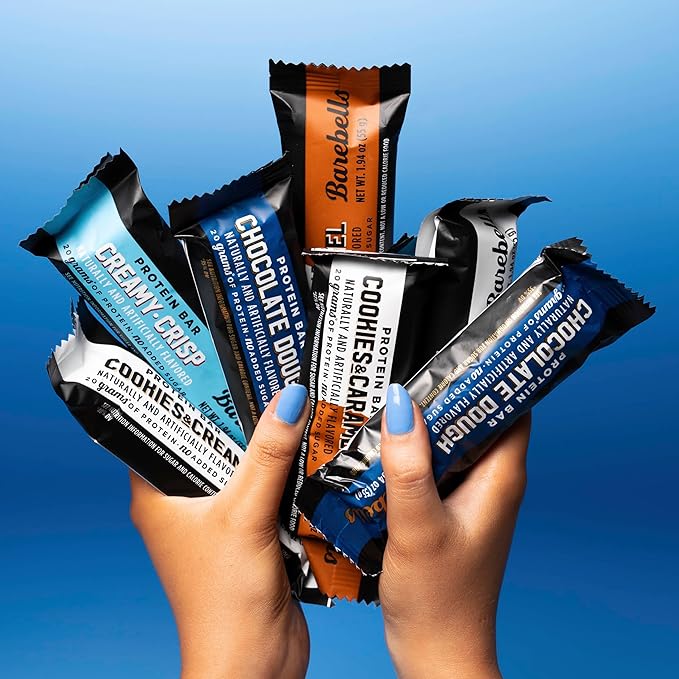 Barebells Protein Bars People's Choice Variety Pack – 12 Bars, Nutritious Snacks with 20g of High Protein - Chocolate Treat with 1g of Total Sugars - Perfect on The Go Breakfast Bars