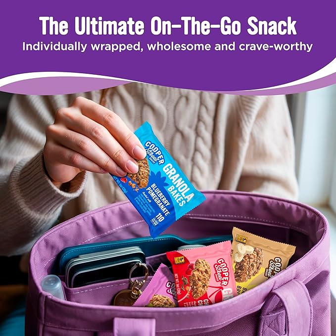 Cooper Street Granola Bakes (24 Count) – Breakfast Grain and Seeds Granola Bars Variety Pack – Nut, Dairy & Soy Free – Individually Wrapped Healthy Snacks for Kids, School, Work, Hiking & On-the-Go
