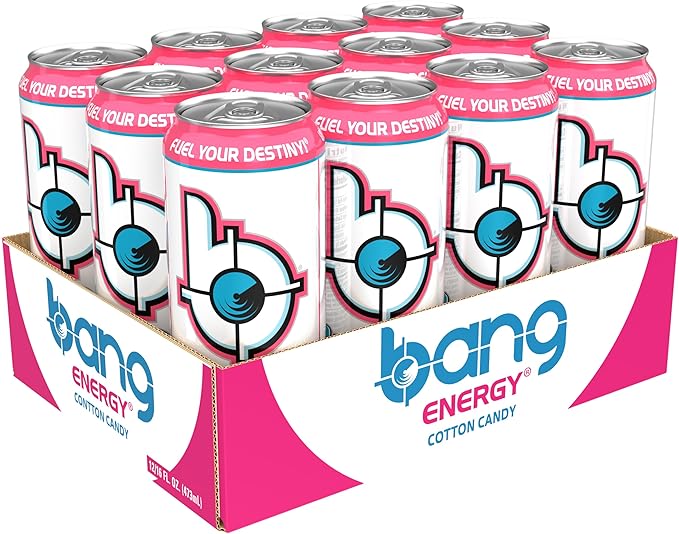 Bang Energy Cotton Candy, Sugar-Free Energy Drink, 16-Ounce | Pack of 12